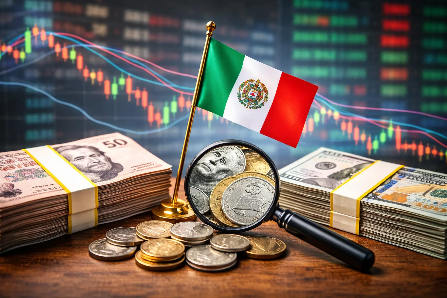Peso mexicano opera estable frente al dólar tras tocar uno de sus peores niveles del año